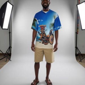 Riksho sublimated v-neck tee